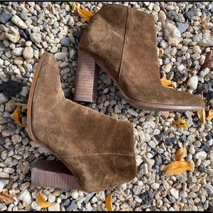 Suede Ankle Pointy Toe Bootie